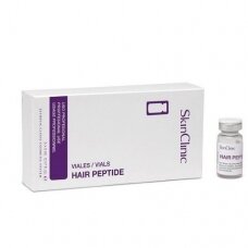SkinClinic VIAL HAIR PEPTIDE buteliukas su biomimetiniais peptidais prieš plaukų slinkimą, 5ml, 5vnt.