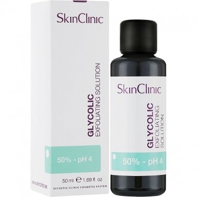 SkinClinic GLYCOLIC EXFOLIATING SOLUTION glycolic exfoliating solution, 50 ml. SkinClinic GLYCOLIC EXFOLIATING SOLUTION glycolic exfoliating solution, 50 ml.