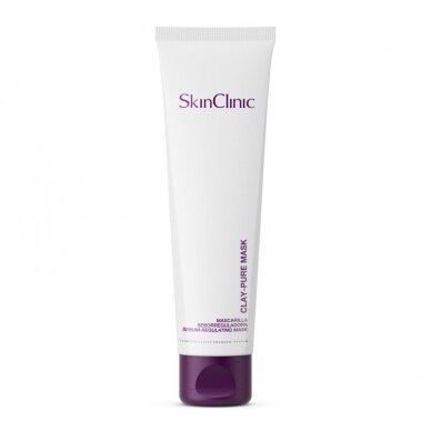 SkinClinic CLAY-PURE MASK себорегулирующая маска для смешанной, жирной и/или склонной к акне кожи, 100 мл.