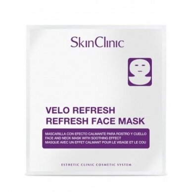 SkinClinic REFRESH MASK raminanti ir drėkinanti kaukė veidui ir kaklui, 1vnt.