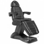 Kosmetologinė kėdė-lova valdoma elektra LUX,  juodos spalvos