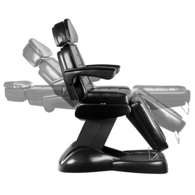 Kosmetologinė kėdė-lova valdoma elektra LUX,  juodos spalvos 4