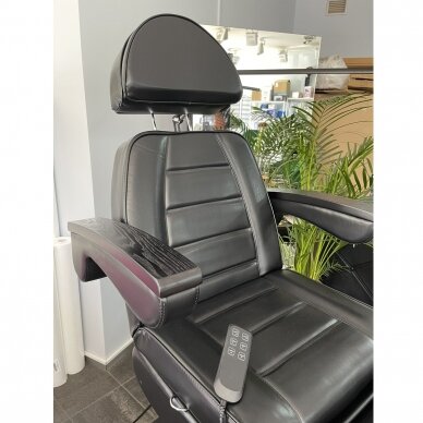 Kosmetologinė kėdė-lova valdoma elektra LUX,  juodos spalvos 13