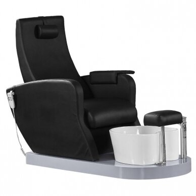 Profesionali SPA pedikiūro kėdė AZZURRO 016P, juodos spalvos (su vandens siurbliu)