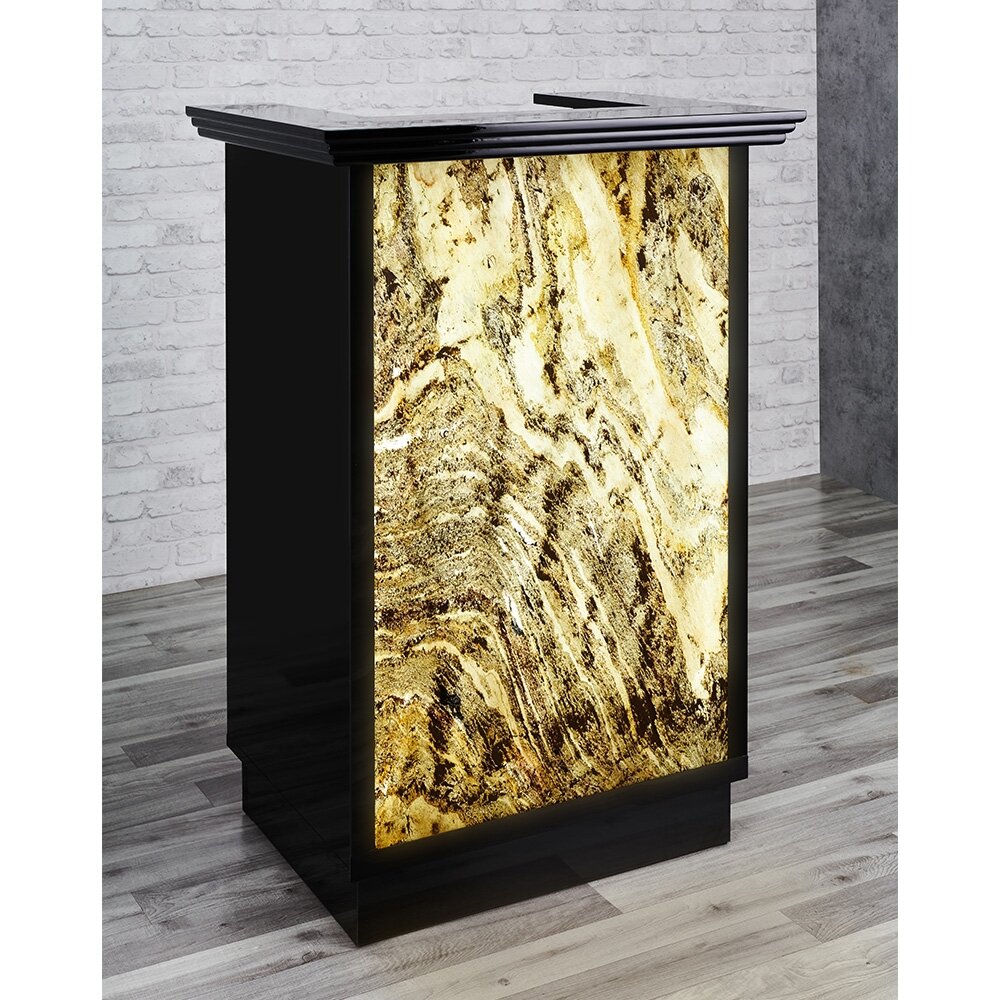 Profesionalus registratūros stalas - recepcija grožio salonams su LED apšvietimu STONE I 1 Profesionalus registratūros stalas - recepcija grožio salonams su LED apšvietimu STONE I 1