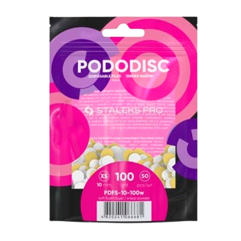 STALEKS Сменные абразивные материалы  для мягкого поролонового диска PODODISC XS EXPERT, зернистость 100, 50 шт.