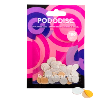 STALEKS Сменные файлы белые для педикюрного диска PODODISC XS EXPERT 180 грит, 50 шт STALEKS Сменные файлы белые для педикюрного диска PODODISC XS EXPERT 180 грит, 50 шт