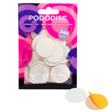 STALEKS Сменные файлы белые для педикюрного диска PODODISC L EXPERT 240 грит, 50 шт STALEKS Сменные файлы белые для педикюрного диска PODODISC L EXPERT 240 грит, 50 шт
