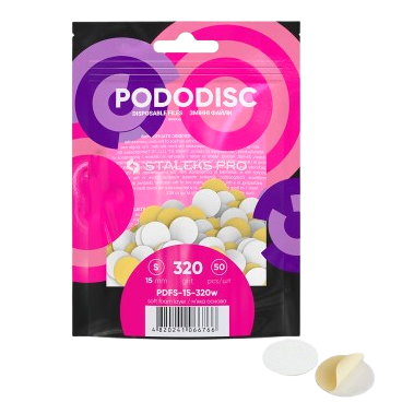 STALEKS Сменные абразивные насадки  для мягкого поролонового диска PodoDisc S Expert 320 г, 50 шт.