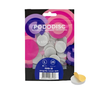 STALEKS Спонж-файл для педикюрного диска PODODISC L EXPERT, 25 шт STALEKS Спонж-файл для педикюрного диска PODODISC L EXPERT, 25 шт