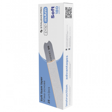 STALEKS PRO clip-on file abrasives, 180 grit, 25 pcs. STALEKS PRO clip-on file abrasives, 180 grit, 25 pcs.