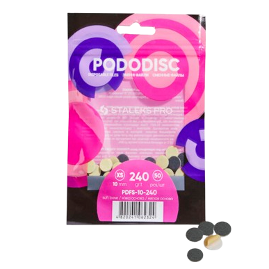 STALEKS disposable files on a soft foam layer for pedicure disc PODODISC XS EXPERT 240 grit, 50 pcs STALEKS disposable files on a soft foam layer for pedicure disc PODODISC XS EXPERT 240 grit, 50 pcs