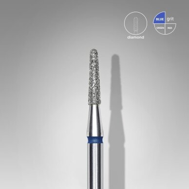 STALEKS diamond nail drill bit EXPERT BLUE 1,8 mm /8 mm 1 STALEKS diamond nail drill bit EXPERT BLUE 1,8 mm /8 mm 1