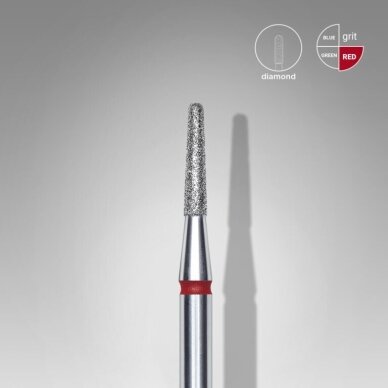 STALEKS diamond nail drill bit EXPERT RED 1,8 mm /8 mm 1