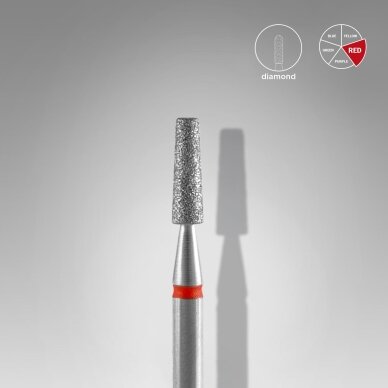 STALEKS Diamond nail drill bit EXPERT RED 2,5 mm /8 mm 1