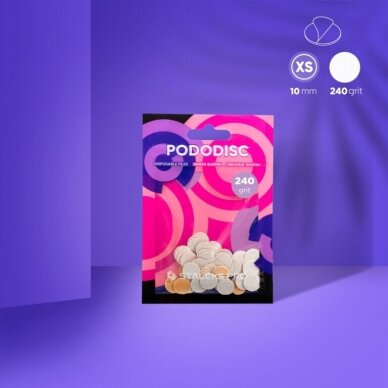 STALEKS Сменные файлы белые для педикюрного диска PODODISC XS EXPERT 240 грит, 50 шт 2
