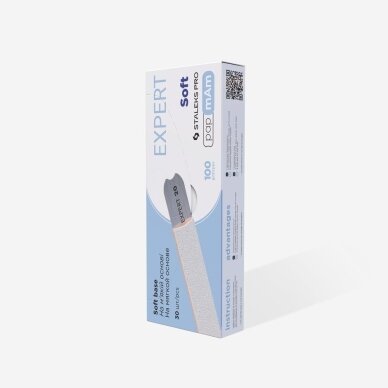 STALEKS disposable white files papmAm on soft foam layer EXPERT 20 100 grit, 25 pcs 3