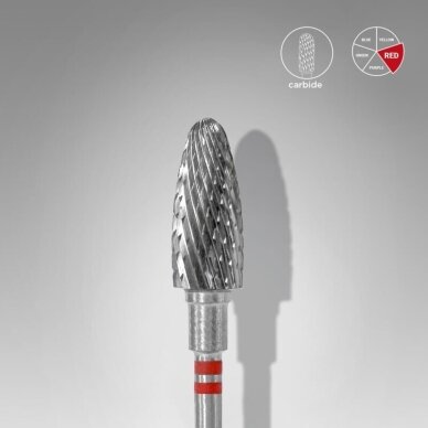 STALEKS carbide nail drill bit for left-handed users EXPERT 6 mm /14 mm 1