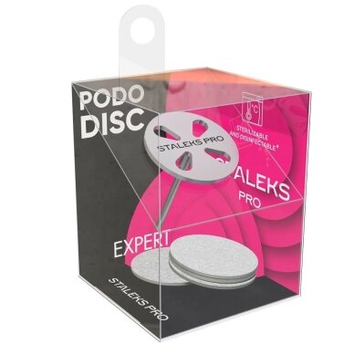 STALEKS PRO PODO diskas 25mm  + keičiami vienkartiniai lapeliai (180 gritų), 5 vnt