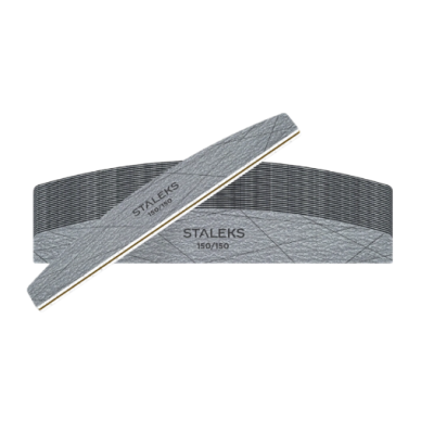 STALEKS SMART Half-Moon-Shaped Mineral Nail File, 150/150 grit