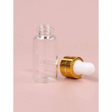 Stiklinis buteliukas su pipete, 10 ml, 5vnt 1 Stiklinis buteliukas su pipete, 10 ml, 5vnt 1