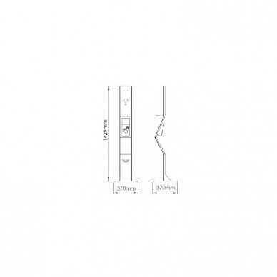 Stand for hand disinfection, white 2 Stand for hand disinfection, white 2