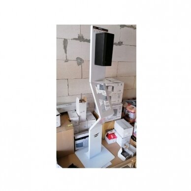 Hand sanitizer stand with automatic liquid dispenser, white 1