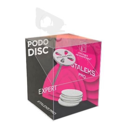 STALEKS Диск педикюрный PODODISC S EXPERT в комплекте со сменными файлами 180 грит 5 шт (15 мм) 1