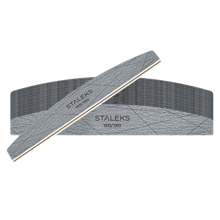 STALEKS SMART crescent-shaped mineral nail file, 150/180 grit (25 pcs.)