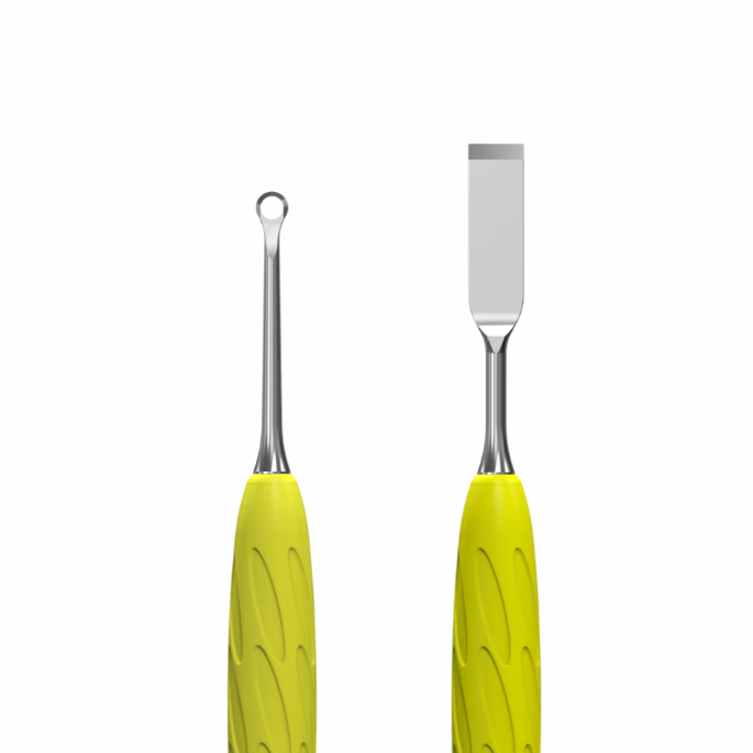 STALEKS PRO professional cuticle pusher for manicure/pedicure UNIQ 11/1, yellow 1 STALEKS PRO professional cuticle pusher for manicure/pedicure UNIQ 11/1, yellow 1