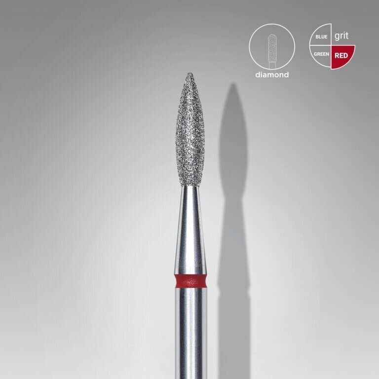 STALEKS diamond nail drill bit EXPERT RED 2,1 mm /8 mm 1 STALEKS diamond nail drill bit EXPERT RED 2,1 mm /8 mm 1