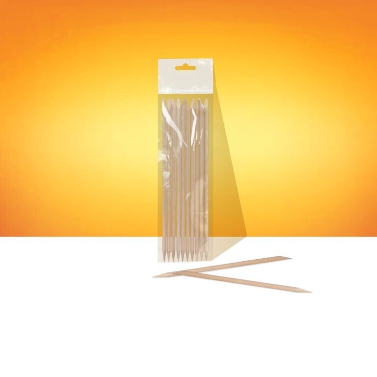STALEKS orange stick EXPERT wooden 150 mm, 10 pcs