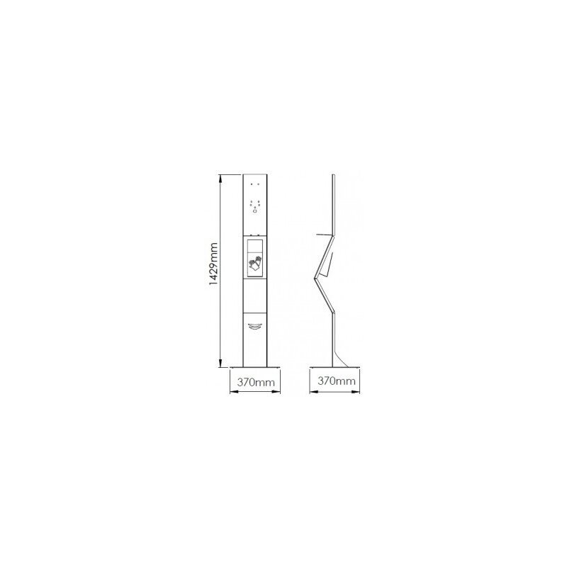 Stand for hand disinfection, white 2 Stand for hand disinfection, white 2