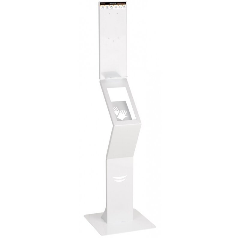 Stand for hand disinfection, white