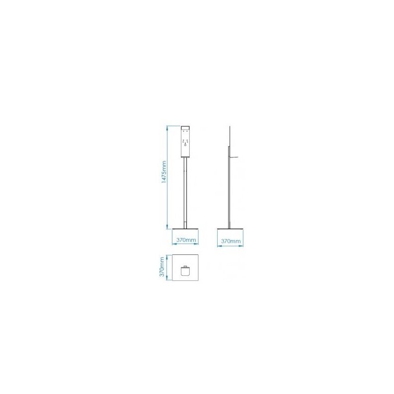 MEDICLINICS hand disinfection stand with black dispenser BLACK 3 MEDICLINICS hand disinfection stand with black dispenser BLACK 3