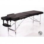 Profesionalus sulankstomas masažo stalas - kušetė ALU 2 (M) BLACK