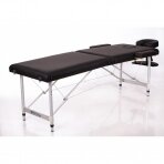 Profesionalus sulankstomas masažo stalas - kušetė ALU 2 (M) BLACK