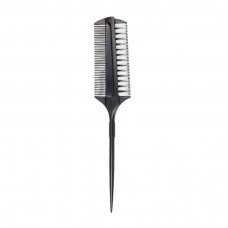 Brush for colouring hair strands with comb D-04