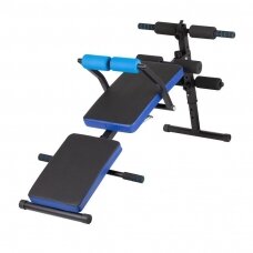 Folding abdominal exercise bench 07 BLACK BLUE