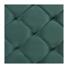 Laukiamojo sofa-suoliukas, žalios spalvos aksomas