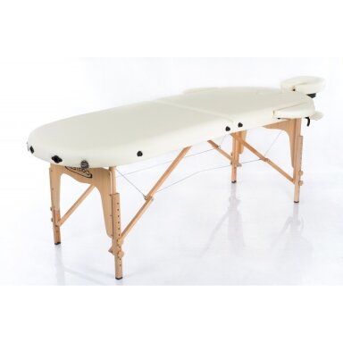 Professional folding massage table for beauticians RESTPRO® CLASSIC OVAL 2 CREAM Professional folding massage table for beauticians RESTPRO® CLASSIC OVAL 2 CREAM