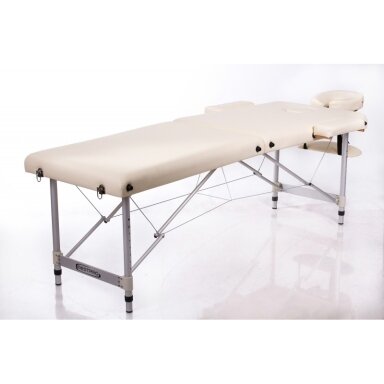 Professional folding massage table - couch ALU 2 (M) CREAM Professional folding massage table - couch ALU 2 (M) CREAM