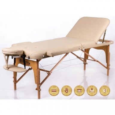 Professional folding massage table MEMORY 3 BEIGE Professional folding massage table MEMORY 3 BEIGE