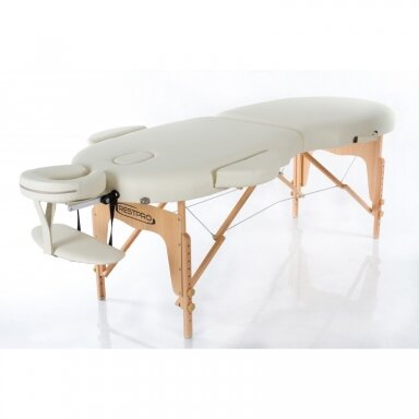 Professional folding massage table VIP OVAL 2 CREAM Professional folding massage table VIP OVAL 2 CREAM
