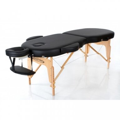 Professional folding massage table VIP OVAL 2 BLACK Professional folding massage table VIP OVAL 2 BLACK