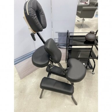 Sulankstoma tatuiruočių/ masažo nešiojama kėdė PRO INK 1811B, juodos spalvos 9