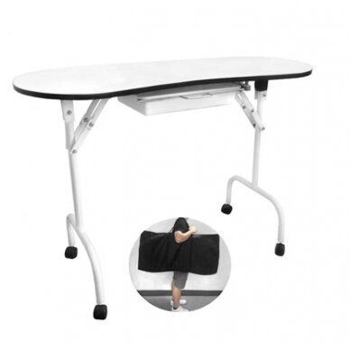 Professional folding manicure table with pull-out drawer MOD 4031 + transport bag 1 Professional folding manicure table with pull-out drawer MOD 4031 + transport bag 1