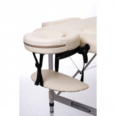 Profesionalus sulankstomas masažo stalas ALU 3 CREAM 7 Profesionalus sulankstomas masažo stalas ALU 3 CREAM 7