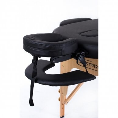 Profesionalus sulankstomas masažo stalas kosmetologams RESTPRO® CLASSIC OVAL 2 BLACK 3