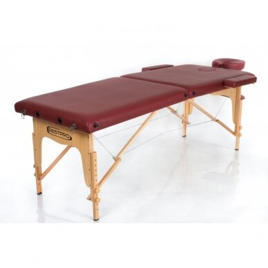 Профессиональный складной массажный стол BURGUNDY 1